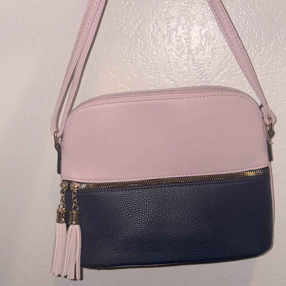 Elegant Pink and Navy Women's Bag
